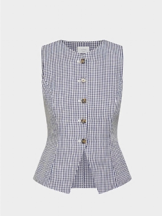Aritzia Tops - Aritzia Gingham Regal Vest - CruiseLinen